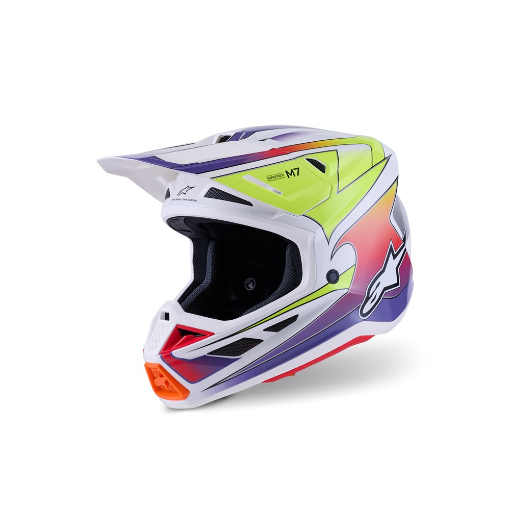 S-M7 Fuse Helmet White/Yellow Fluoro/Purple Gloss