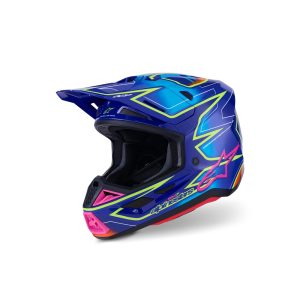 S-M7 Cast Helmet Blue/Pink/Yellow Fluoro Gloss