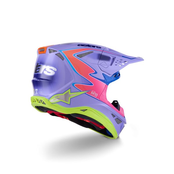 Supertech S-M10 Helmet Jett Lawrence Purple/Pink Fluoro/Yellow Fluoro Gloss