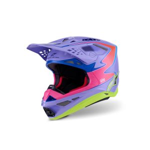Supertech S-M10 Helmet Jett Lawrence Purple/Pink Fluoro/Yellow Fluoro Gloss