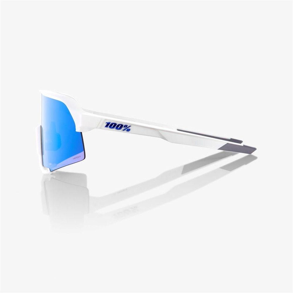 S3 Matte White - HiPER Blue Mirror Lens