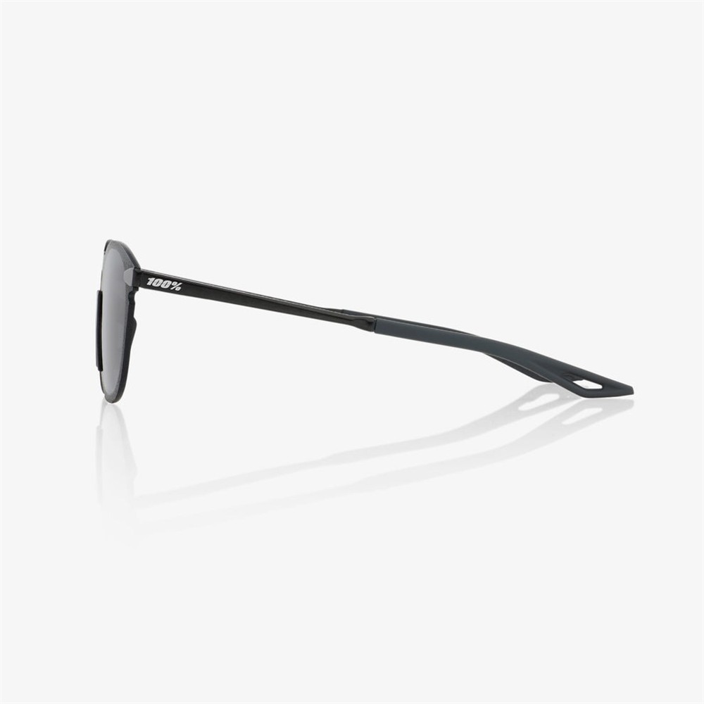 Legere Round Polished Black - Smoke Lens