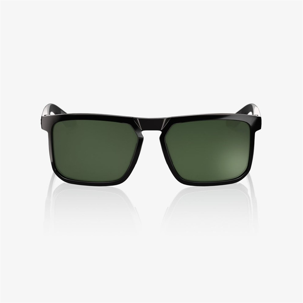 Renshaw Polished Black - Grey/Green Lens