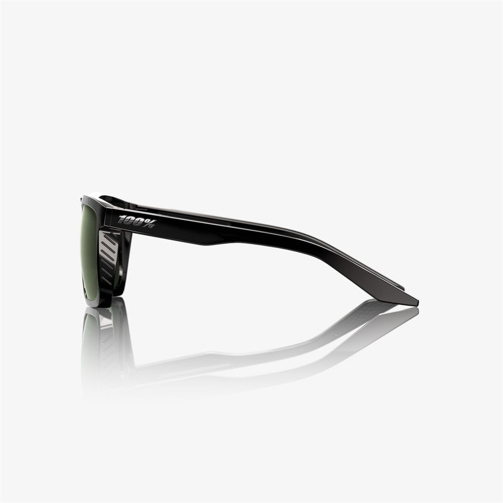 Renshaw Polished Black - Grey/Green Lens