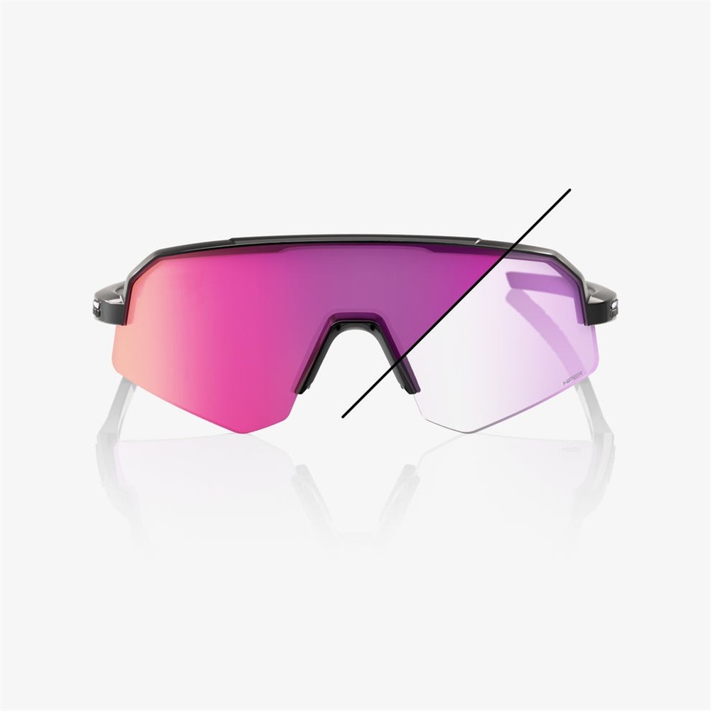 Slendale SL Gloss Black - Purple Flash Mirror Photochromic Lens