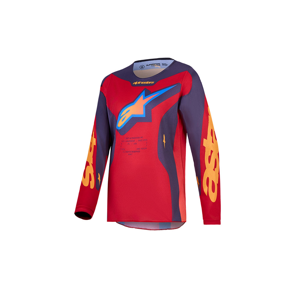 Youth Fluid Hunt Jersey Fire Red/Graystone/Hot Coral