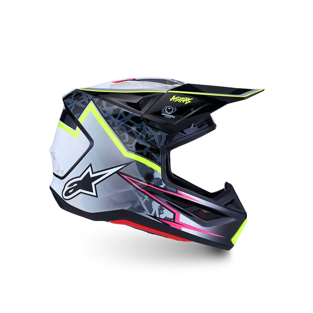S-M7 Blaster Helmet Black/Gray/White/Yellow Fluoro Gloss