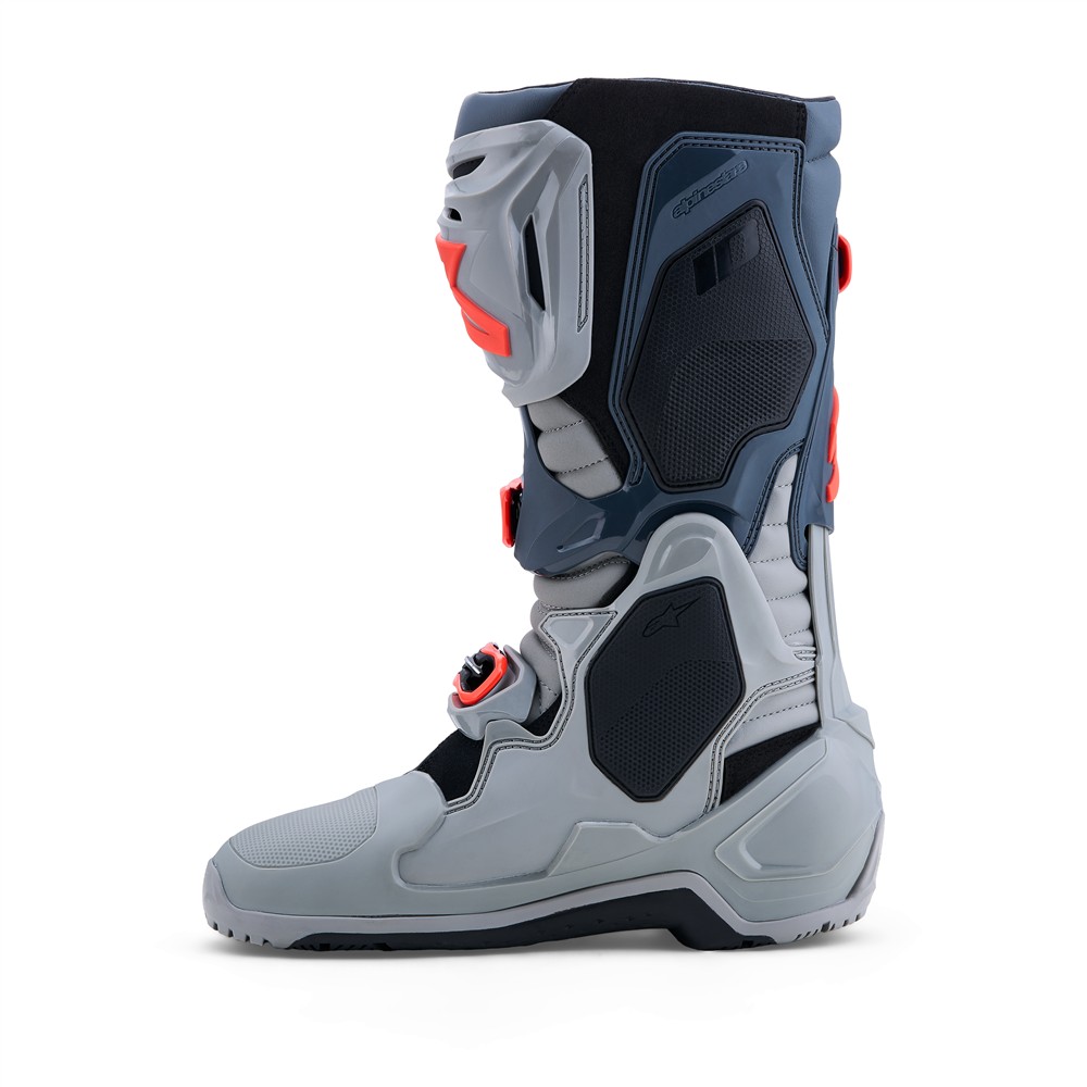 Tech-10 Enduro Boots Mid Gray/Dark Gray/Red Fluoro