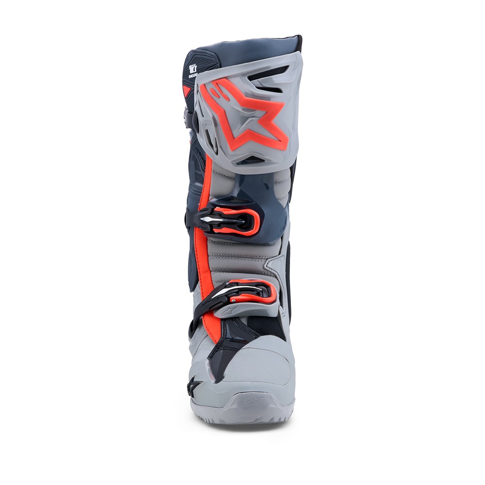 Tech-10 Enduro Boots Mid Gray/Dark Gray/Red Fluoro