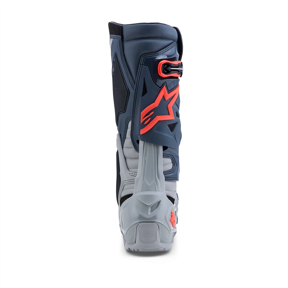 Tech-10 Enduro Boots Mid Gray/Dark Gray/Red Fluoro