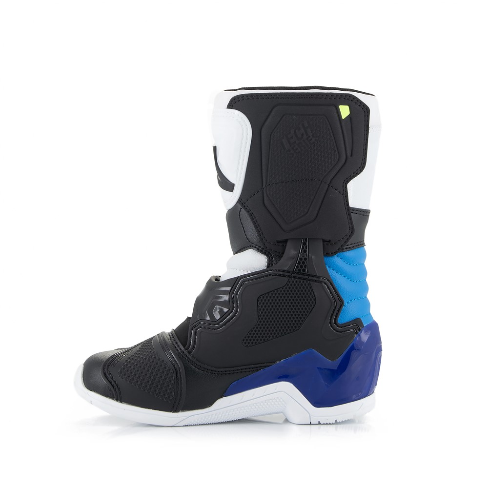 Tech-3S Kids MX Boots White/Black/Enamel Blue