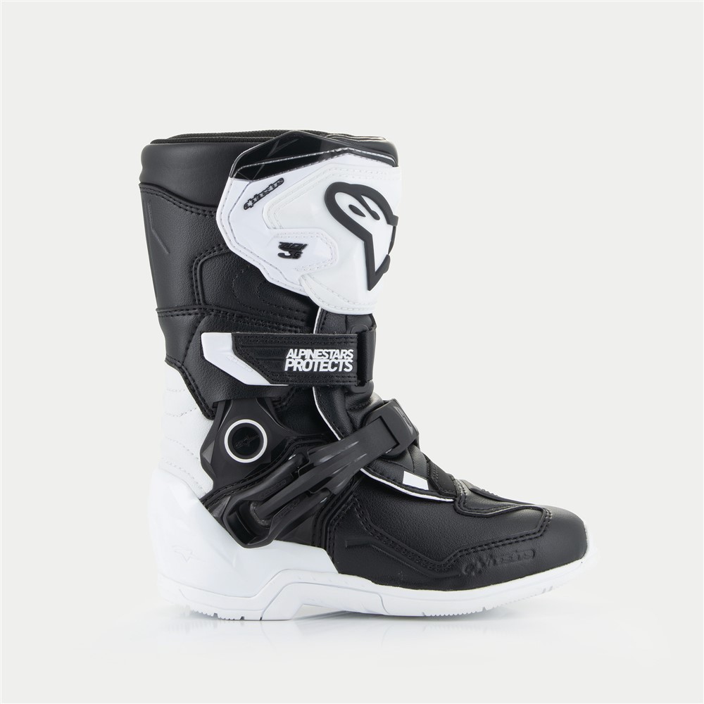 Tech-3S Kids MX Boots White/Black