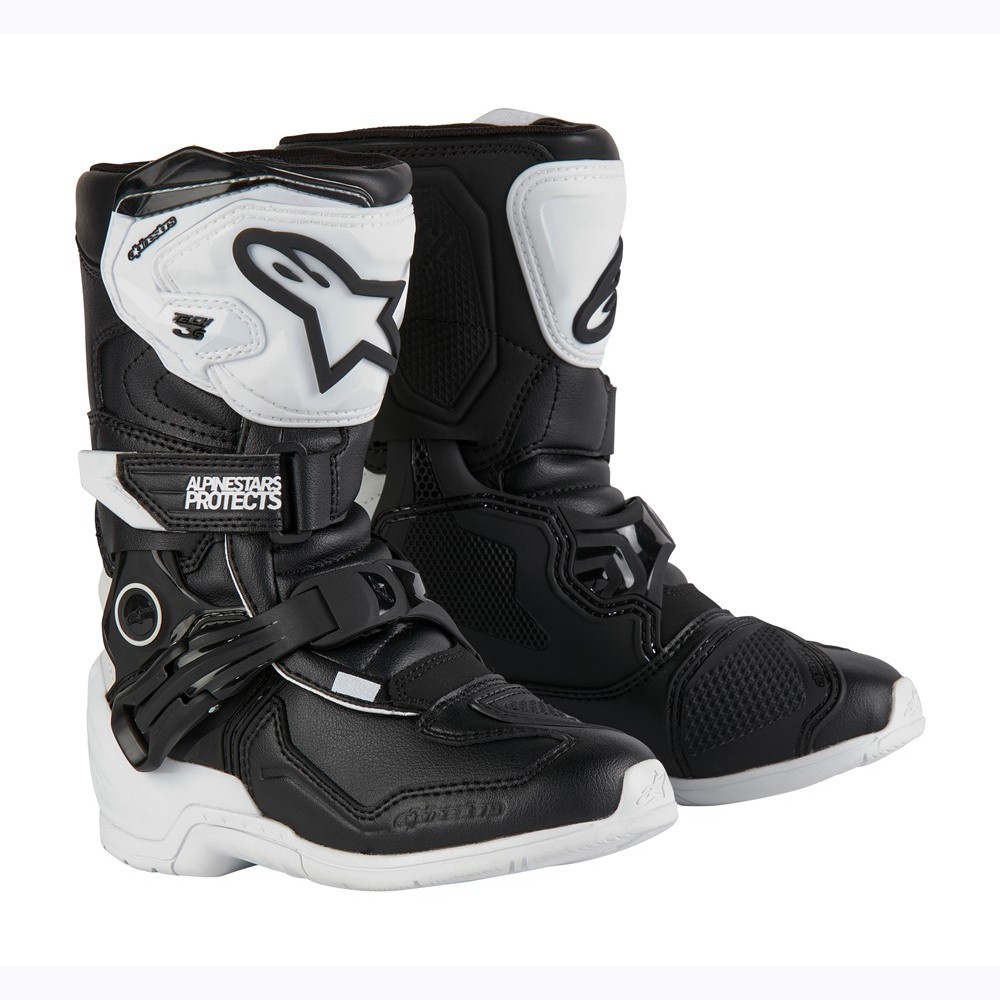 Tech-3S Kids MX Boots White/Black