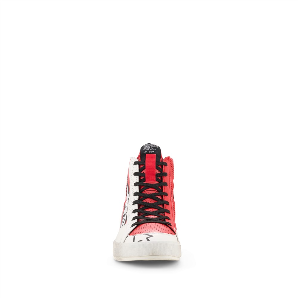 Stated Flair Shoes White/Bright Red 9/42