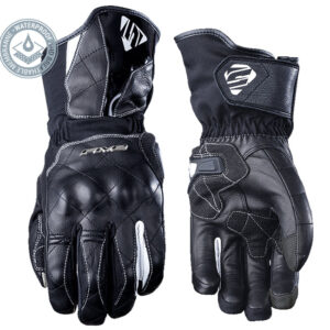 L WFX Skin Woman Black/White Waterproof glove FIVE