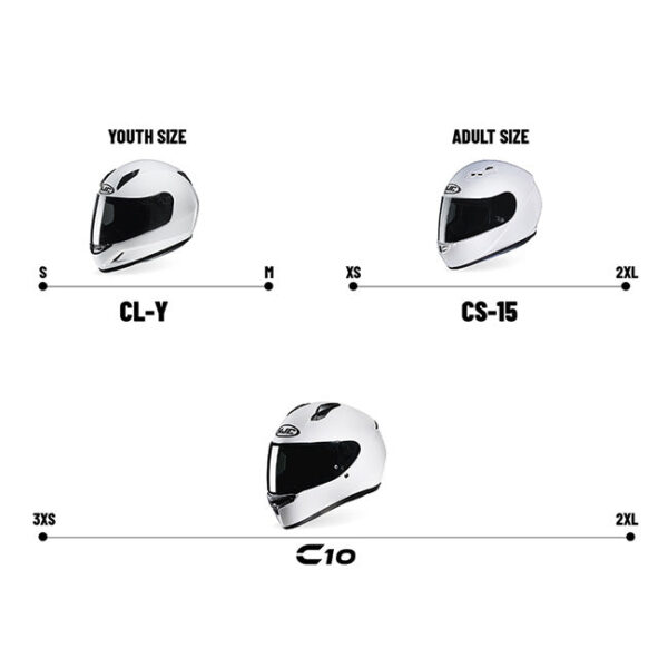 C10 Tins MC8 Black Helmet Road HJC