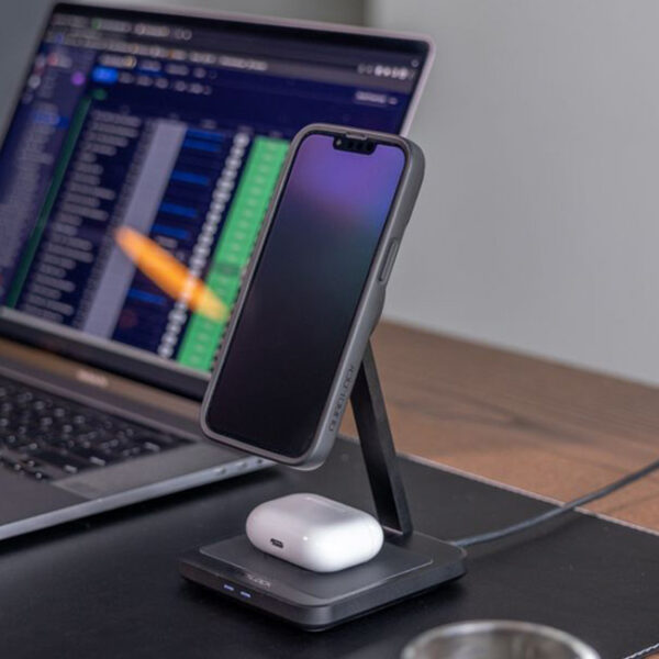 Dual Desktop Wireless Charger Quad Lock