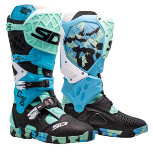 42 Crossair X MX Boots Messy Cyan Sidi