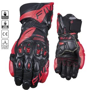 09/M RFX1 EVO Black/Red Race Gloves FIVE