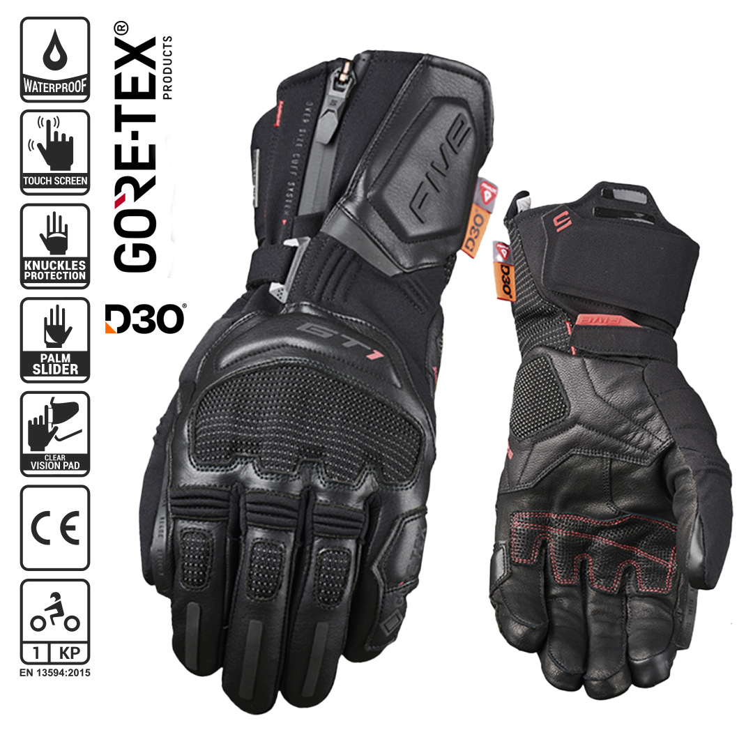 08/S GT1 Evo GTX Black Gloves FIVE