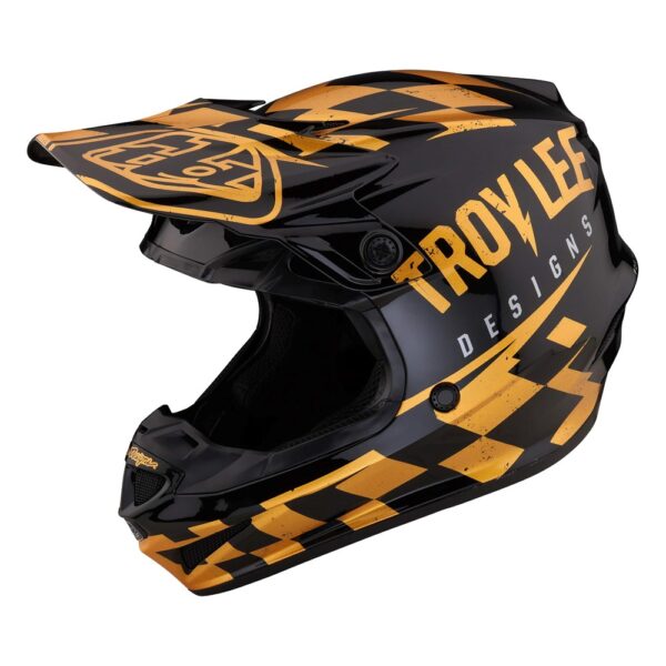 SE4 POLYACRYLITE HELMET RACE SHOP BLACK / GOLD