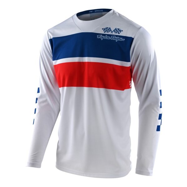 GP JERSEY RACING STRIPE WHITE