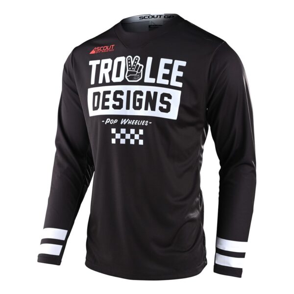 SCOUT GP JERSEY PEACE & WHEELIES BLACK