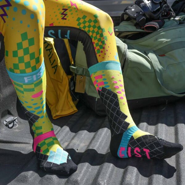 AEROBIX FLUORO YELLOW MOTO SOCKS