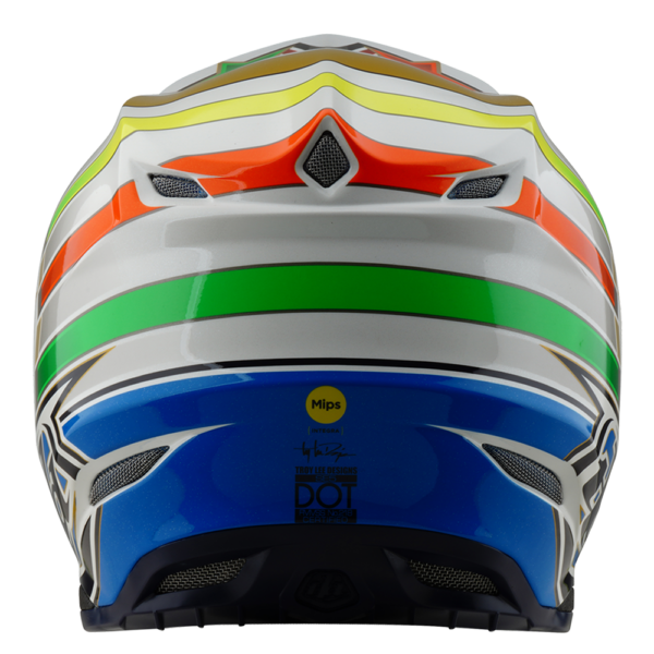 TROY LEE DESIGNS SE5 ECE COMPOSITE HELMET RAYS WHITE / BLUE