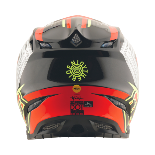 TROY LEE DESIGNS SE5 ECE COMPOSITE HELMET STRIPES BLACK / INFRA RED