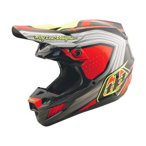 TROY LEE DESIGNS SE5 ECE COMPOSITE HELMET STRIPES BLACK / INFRA RED