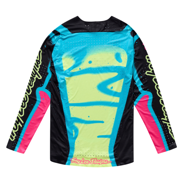 TROY LEE DESIGNS SE ULTRA JERSEY MEMBRANE BLACK / GLO YELLOW