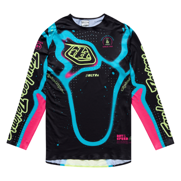 TROY LEE DESIGNS SE ULTRA JERSEY MEMBRANE BLACK / GLO YELLOW