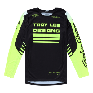TROY LEE DESIGNS GP PRO JERSEY SEGMENT BLACK / FLO YELLOW