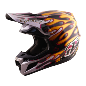 TROY LEE DESIGNS SE5 ECE CARBON HELMET OVERSPRAY BLACK / GOLD