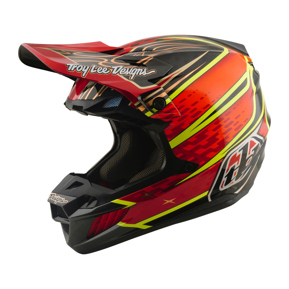 TROY LEE DESIGNS SE5 ECE CARBON HELMET WINGS RED