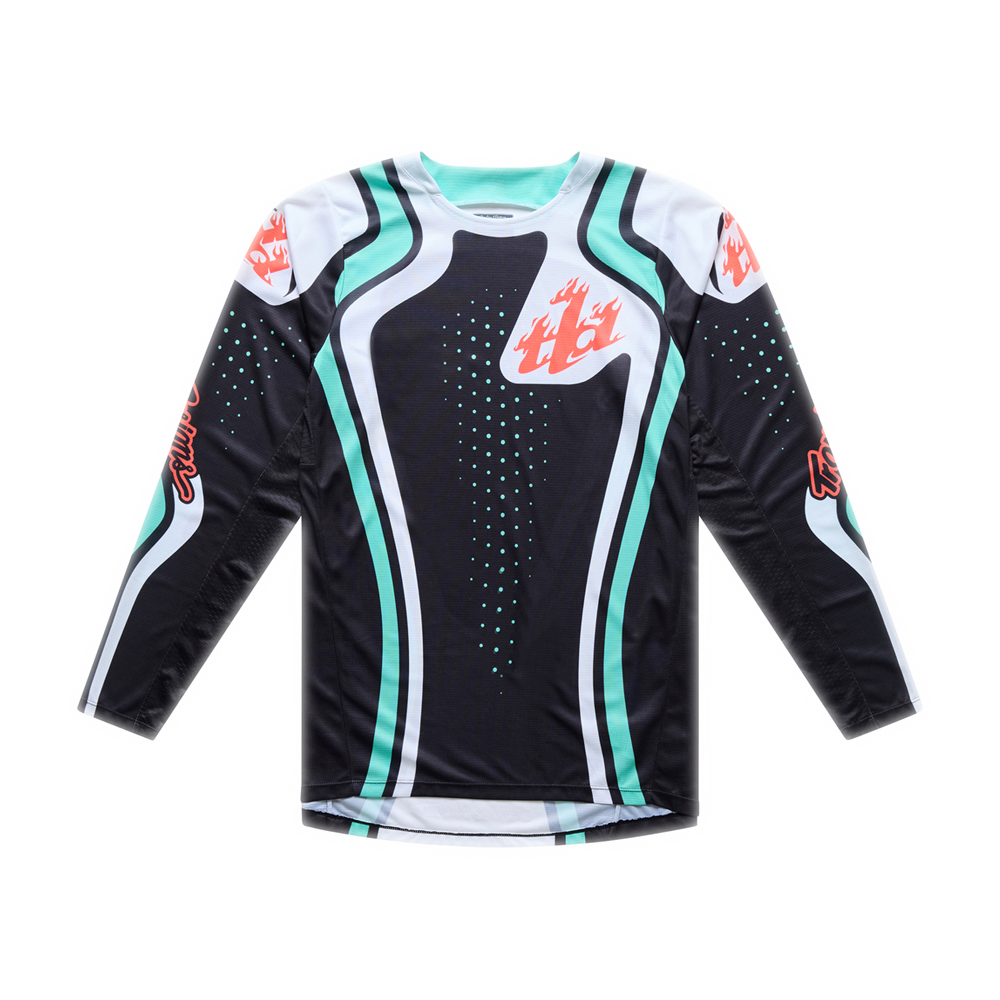 TROY LEE DESIGNS GP PRO JERSEY ROLLER BLACK / TEAL