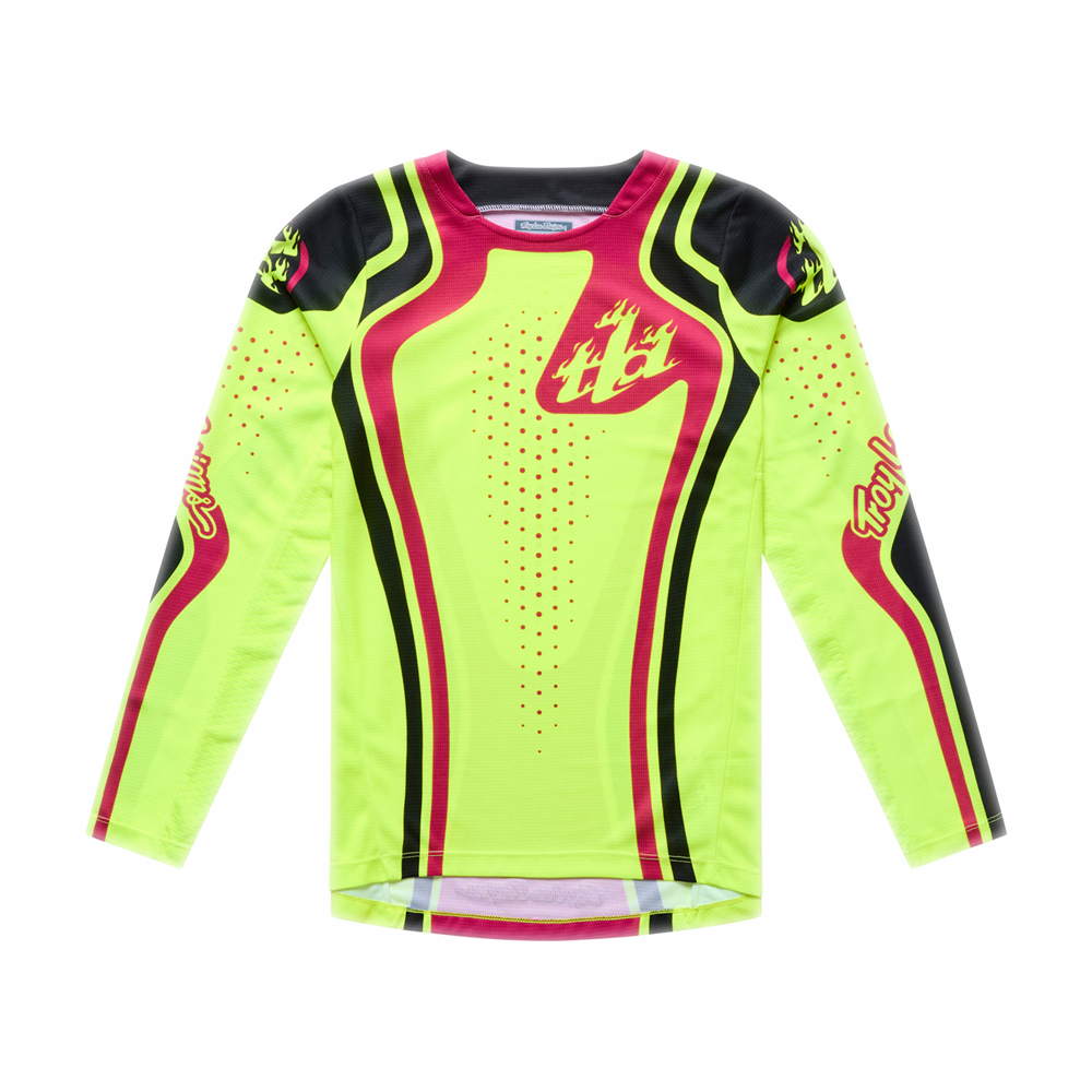 TROY LEE DESIGNS YOUTH GP PRO JERSEY ROLLER FLO YELLOW / FUCHSIA