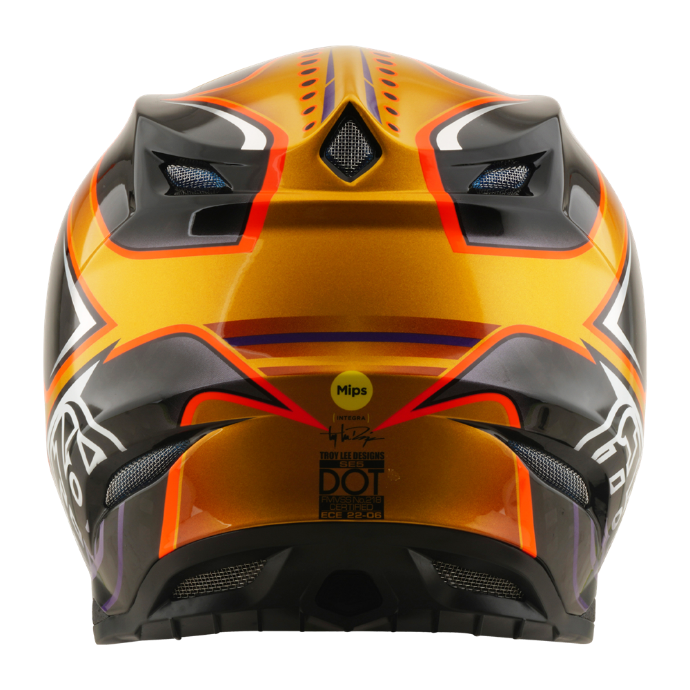 TROY LEE DESIGNS SE5 ECE CARBON HELMET CREST GOLD
