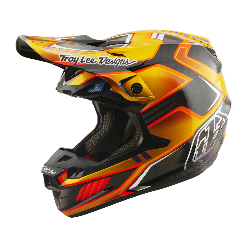 TROY LEE DESIGNS SE5 ECE CARBON HELMET CREST GOLD