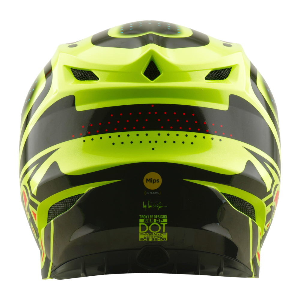 TROY LEE DESIGNS SE5 POLYCARBONATE HELMET THE LINE FLO YELLOW