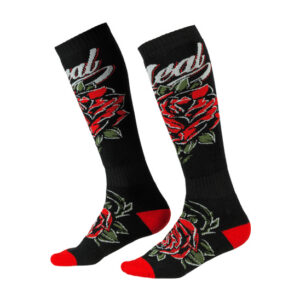 ONEAL PRO MX SOCKS ROSES BLK/RED ADULT (OS)