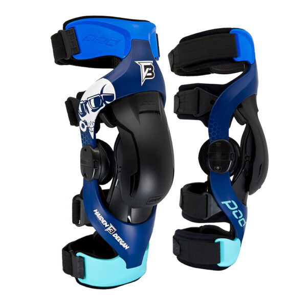 POD K4 2.0 YOUTH KNEE BRACES PAIR DANGER BOY  BLUE