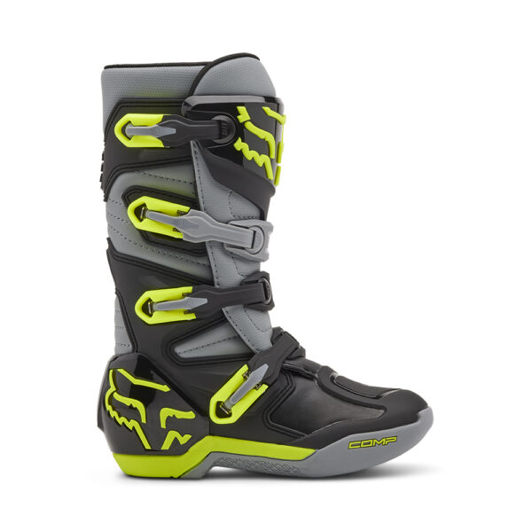 FOX YOUTH COMP BOOTS  GREY/YELLOW