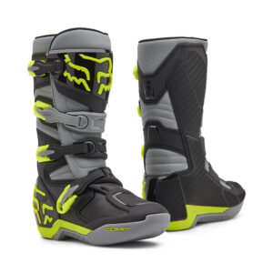 FOX YOUTH COMP BOOTS  GREY/YELLOW