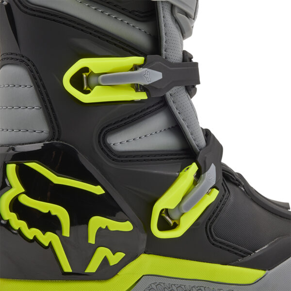 FOX YOUTH COMP BOOTS  GREY/YELLOW