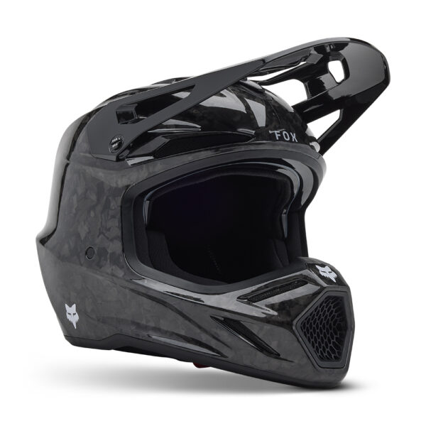 FOX V3 RS CARBON SOLID HELMET MIPS CE  BLACK