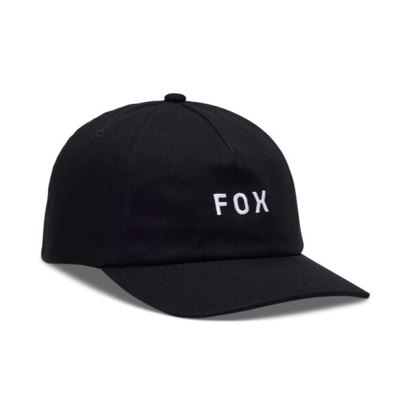 FOX WORDMARK ADJUSTABLE HAT [BLACK/WHITE] OS