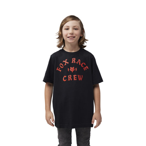 FOX YOUTH RACE CREW SS TEE  BLACK