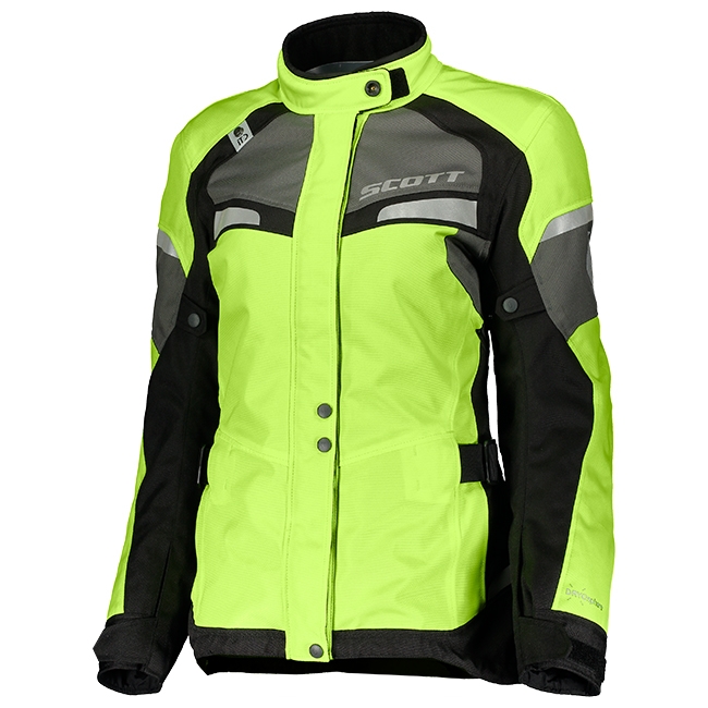 *38 Storm Ladies Dp Jacket Neon Yellow/Black Scott | Tracktion Motorcycles